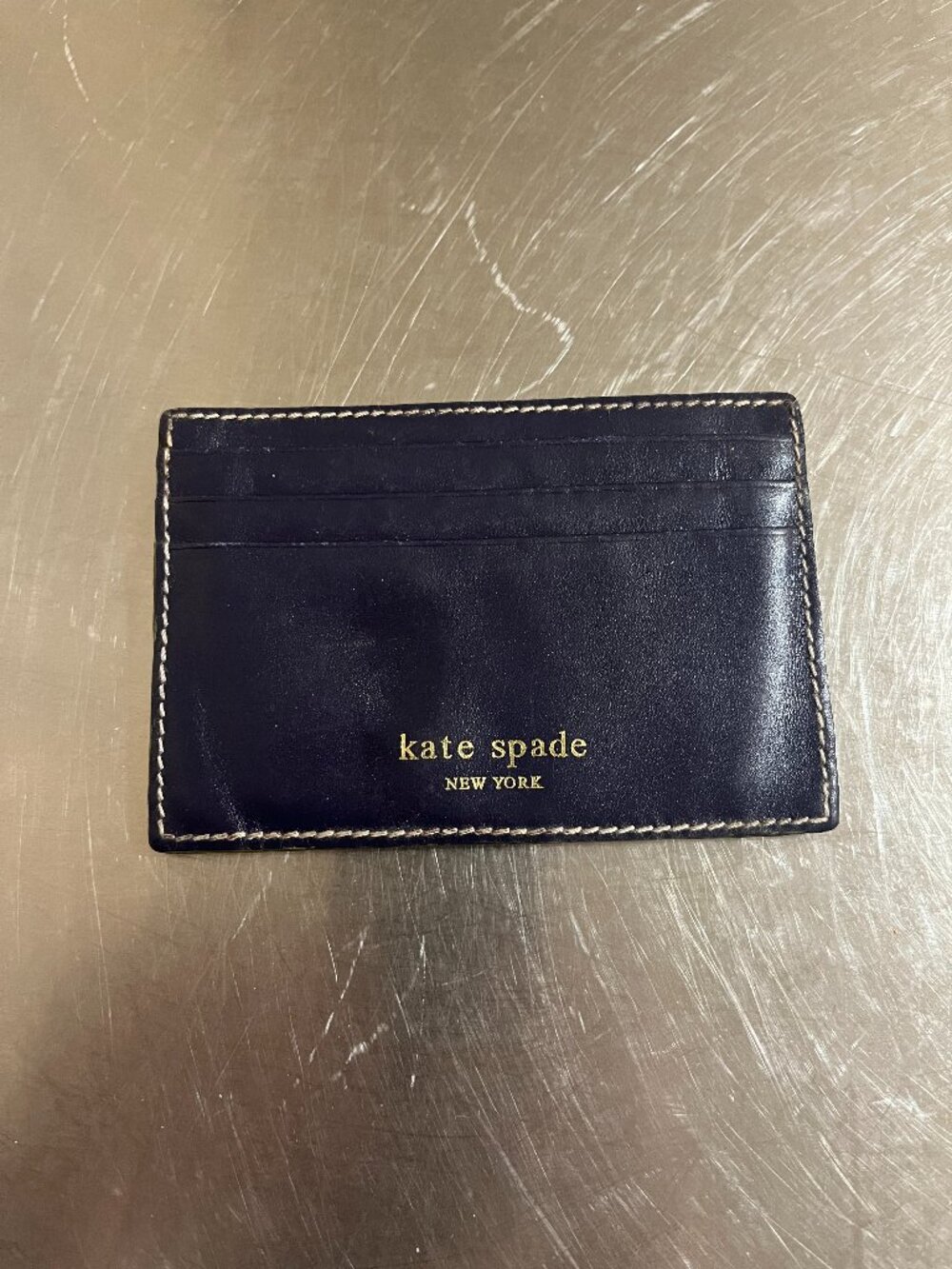 KATE SPADE Two Color sided Card Holder Green & Black
